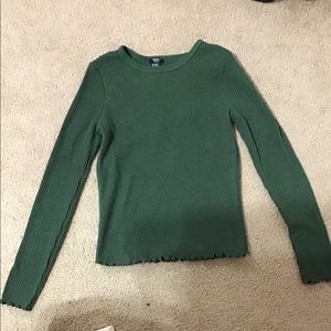 Comfortable green long sleeve casual shirt